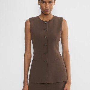 Aritzia Juris Vest Mocha Brown NWT Size 8